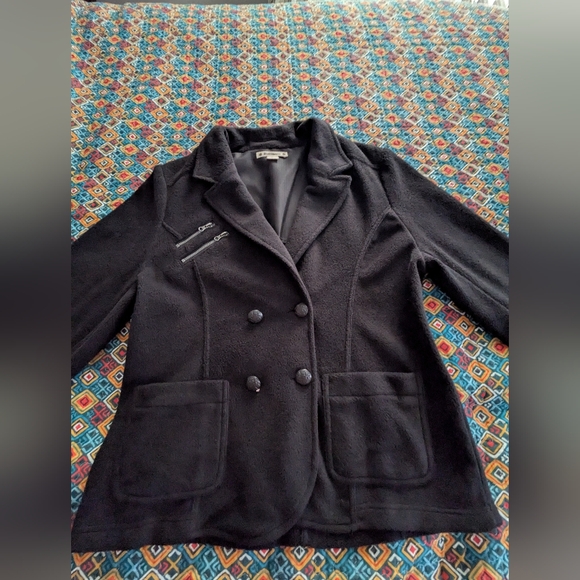 RuffHewn Women's Black Double-Breasted Blazer/Jacket - Picture 3 of 5